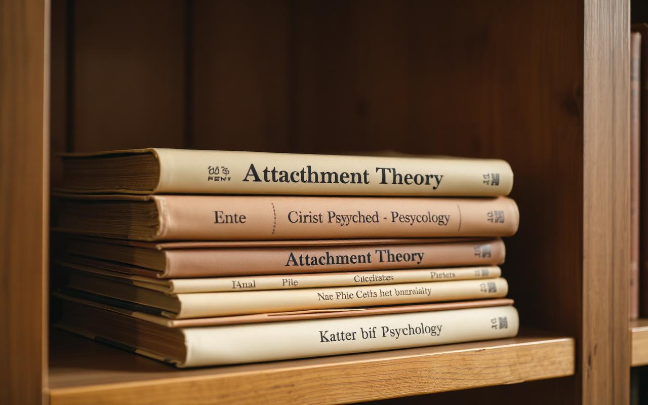 Stack of foundational attachment theory books